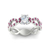 Load image into Gallery viewer, infinity-radiant-cut-twist-diamond-engagement-ring-with-pink-sapphire-in-white-gold-FD11157RARGSADRPIANGLE3-NL-WG