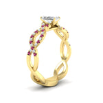 Load image into Gallery viewer, infinity-radiant-cut-twist-diamond-engagement-ring-with-pink-sapphire-in-yellow-gold-FD11157RARGSADRPIANGLE3-NL-YG
