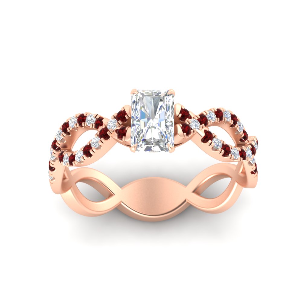 infinity-radiant-cut-twist-diamond-engagement-ring-with-ruby-in-rose-gold-FD11157RARGRUDRANGLE3-NL-RG