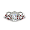 Load image into Gallery viewer, infinity-radiant-cut-twist-diamond-engagement-ring-with-ruby-in-white-gold-FD11157RARGRUDRANGLE3-NL-WG
