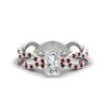 Load image into Gallery viewer, infinity-radiant-cut-twist-diamond-engagement-ring-with-ruby-in-white-gold-FD11157RARGRUDRANGLE3-NL-WG