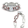 Load image into Gallery viewer, infinity-radiant-cut-twist-diamond-engagement-ring-with-ruby-in-white-gold-FD11157RARGRUDRANGLE3-NL-WG