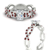 Load image into Gallery viewer, infinity-radiant-cut-twist-diamond-engagement-ring-with-ruby-in-white-gold-FD11157RARGRUDRANGLE3-NL-WG