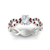 Load image into Gallery viewer, infinity-radiant-cut-twist-diamond-engagement-ring-with-ruby-in-white-gold-FD11157RARGRUDRANGLE3-NL-WG