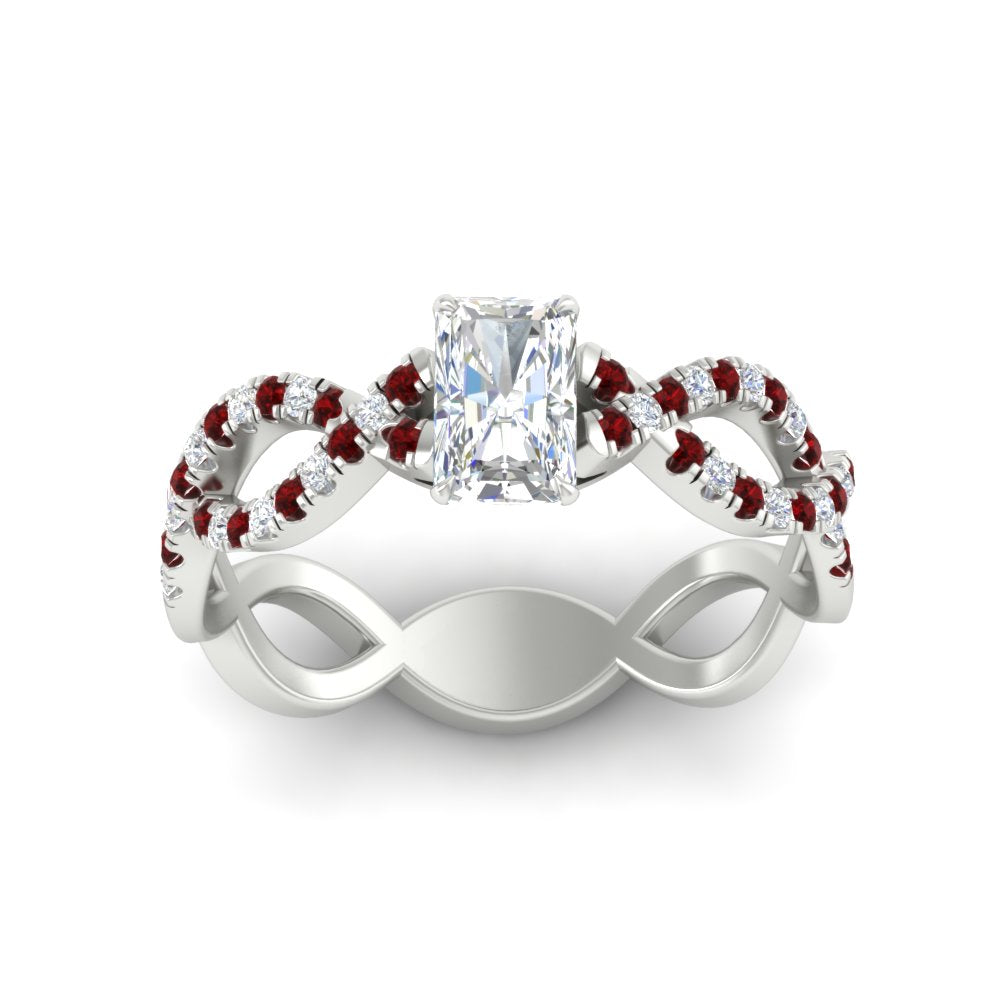 infinity-radiant-cut-twist-diamond-engagement-ring-with-ruby-in-white-gold-FD11157RARGRUDRANGLE3-NL-WG