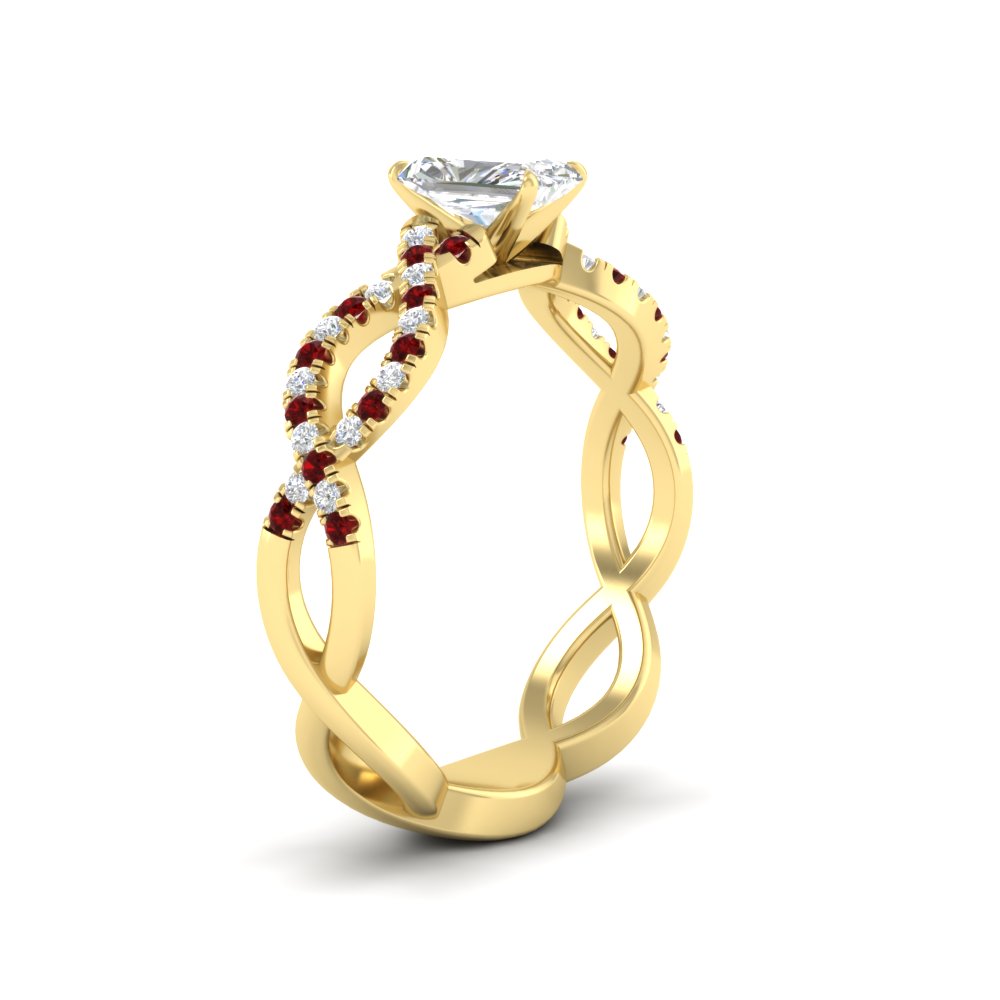 infinity-radiant-cut-twist-diamond-engagement-ring-with-ruby-in-yellow-gold-FD11157RARGRUDRANGLE3-NL-YG