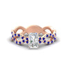 Load image into Gallery viewer, infinity-radiant-cut-twist-diamond-engagement-ring-with-sapphire-in-rose-gold-FD11157RARGSABLANGLE3-NL-RG