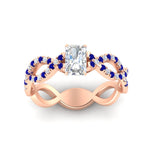 Load image into Gallery viewer, infinity-radiant-cut-twist-diamond-engagement-ring-with-sapphire-in-rose-gold-FD11157RARGSABLANGLE3-NL-RG
