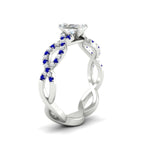 Load image into Gallery viewer, infinity-radiant-cut-twist-diamond-engagement-ring-with-sapphire-in-white-gold-FD11157RARGSABLANGLE3-NL-WG
