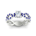 Load image into Gallery viewer, infinity-radiant-cut-twist-diamond-engagement-ring-with-sapphire-in-white-gold-FD11157RARGSABLANGLE3-NL-WG
