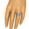 Load image into Gallery viewer, infinity-radiant-cut-twist-diamond-engagement-ring-with-sapphire-in-white-gold-FD11157RARGSABLANGLE3-NL-WG