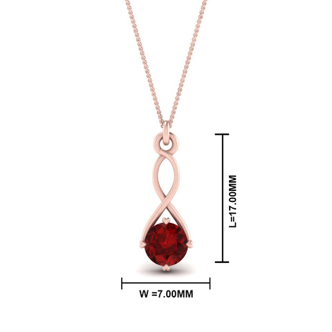 Infinity Solitaire Pendant