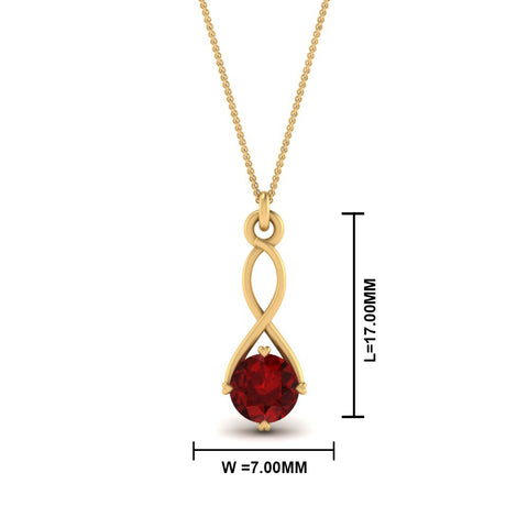 Infinity Solitaire Pendant