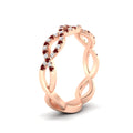 Thumbnail 34 - Infinity Diamond Twist Wedding Band