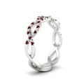 Thumbnail 54 - Infinity Diamond Twist Wedding Band