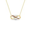 Load image into Gallery viewer, infinity-ruby-two-tone-pendant-necklace-in-FDPD11206GRUDR-NL-YG.jpg