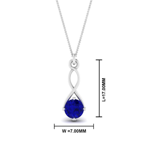 Infinity Solitaire Pendant