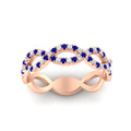 Thumbnail 21 - Infinity Diamond Twist Wedding Band