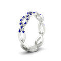 Thumbnail 42 - Infinity Diamond Twist Wedding Band