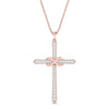 Load image into Gallery viewer, infinity-symbol-diamond-cross-pendant-in-rose-gold-FDPD10870ANGLE1-NL-RG