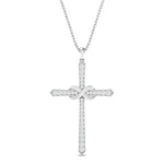 Load image into Gallery viewer, infinity-symbol-diamond-cross-pendant-in-white-gold-FDPD10870ANGLE1-NL-WG
