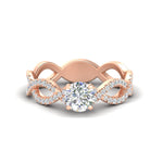 Load image into Gallery viewer, infinity-twist-diamond-engagement-ring-in-rose-gold-FD11157RORANGLE3-NL-RG
