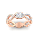 Load image into Gallery viewer, infinity-twist-diamond-engagement-ring-in-rose-gold-FD11157RORANGLE3-NL-RG
