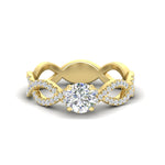 Load image into Gallery viewer, infinity-twist-diamond-engagement-ring-in-yellow-gold-FD11157RORANGLE3-NL-YG
