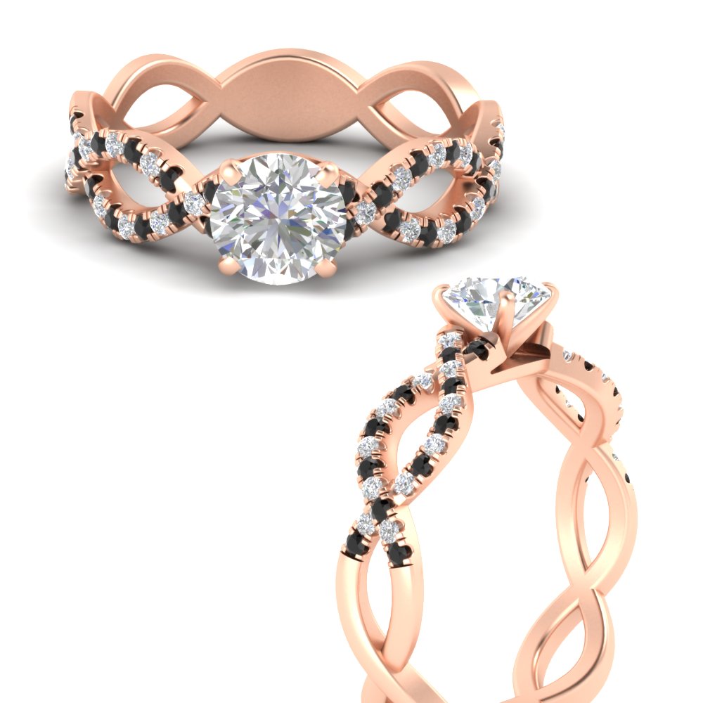 infinity-twist-diamond-engagement-ring-with-black-diamond-in-rose-gold-FD11157RORGBLACKANGLE3-NL-RG