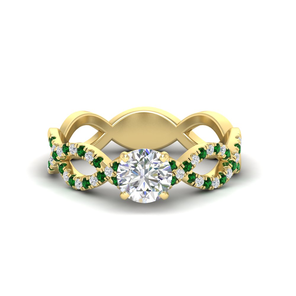 infinity-twist-diamond-engagement-ring-with-emerald-in-yellow-gold-FD11157RORGEMGRANGLE3-NL-YG