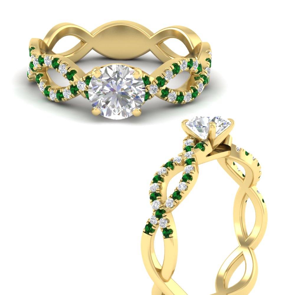 infinity-twist-diamond-engagement-ring-with-emerald-in-yellow-gold-FD11157RORGEMGRANGLE3-NL-YG