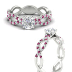 Load image into Gallery viewer, infinity-twist-diamond-engagement-ring-with-pink-sapphire-in-white-gold-FD11157RORGSADRPIANGLE3-NL-WG
