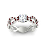 Load image into Gallery viewer, infinity-twist-diamond-engagement-ring-with-ruby-in-white-gold-FD11157RORGRUDRANGLE3-NL-WG
