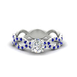 Load image into Gallery viewer, infinity-twist-diamond-engagement-ring-with-sapphire-in-white-gold-FD11157RORGSABLANGLE3-NL-WG
