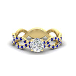 Load image into Gallery viewer, infinity-twist-diamond-engagement-ring-with-sapphire-in-yellow-gold-FD11157RORGSABLANGLE3-NL-YG
