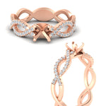 Load image into Gallery viewer, infinity-twist-diamond-semi-mount-engagement-ring-in-rose-gold-FD11157SMRANGLE3-NL-RG
