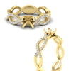 Load image into Gallery viewer, infinity-twist-diamond-semi-mount-engagement-ring-in-yellow-gold-FD11157SMRANGLE3-NL-YG