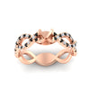 Load image into Gallery viewer, infinity-twist-diamond-semi-mount-engagement-ring-with-black-diamond-in-rose-gold-FD11157SMRGBLACKANGLE3-NL-RG