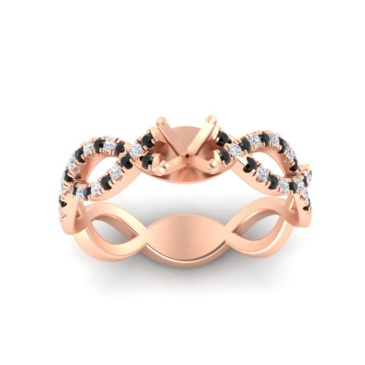 infinity-twist-diamond-semi-mount-engagement-ring-with-black-diamond-in-rose-gold-FD11157SMRGBLACKANGLE3-NL-RG