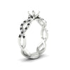 Load image into Gallery viewer, infinity-twist-diamond-semi-mount-engagement-ring-with-black-diamond-in-white-gold-FD11157SMRGBLACKANGLE3-NL-WG