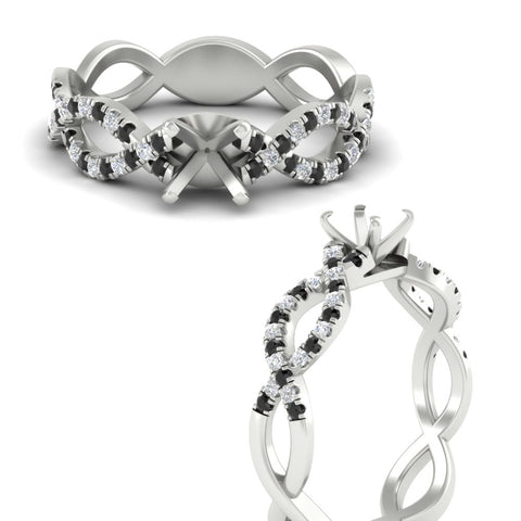 infinity-twist-diamond-semi-mount-engagement-ring-with-black-diamond-in-white-gold-FD11157SMRGBLACKANGLE3-NL-WG