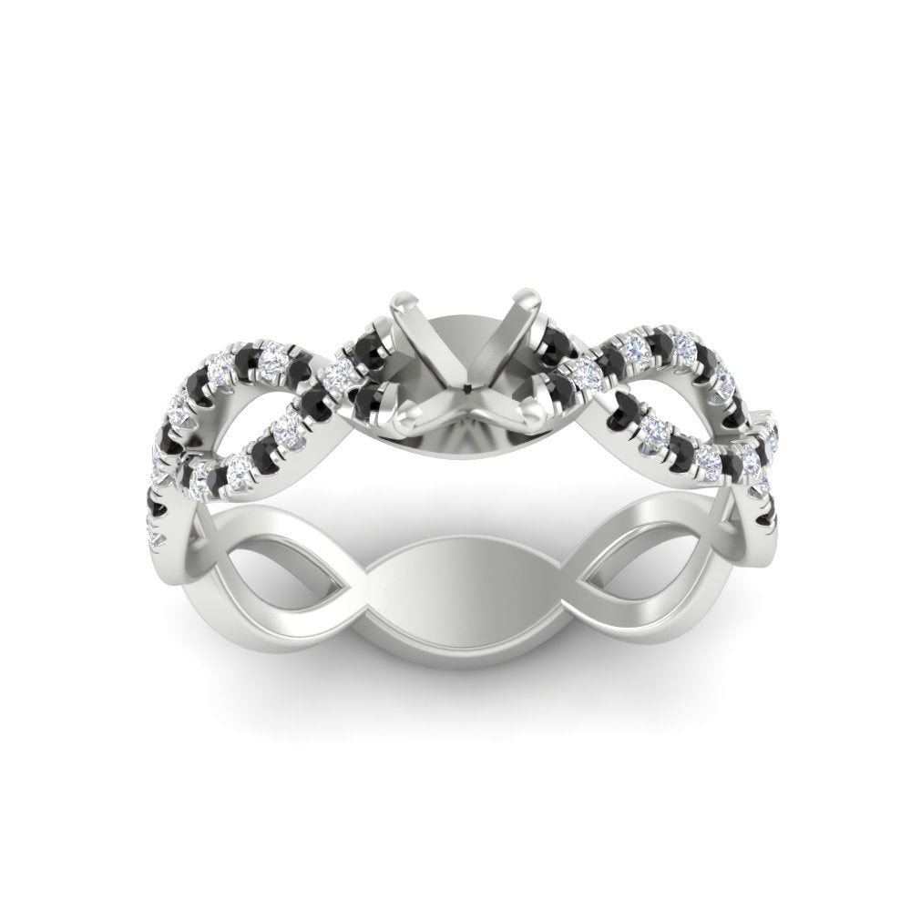 infinity-twist-diamond-semi-mount-engagement-ring-with-black-diamond-in-white-gold-FD11157SMRGBLACKANGLE3-NL-WG