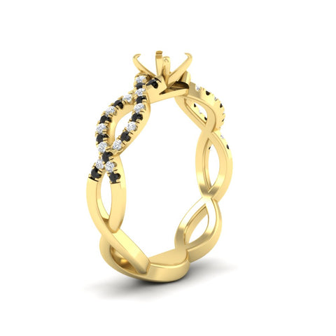 infinity-twist-diamond-semi-mount-engagement-ring-with-black-diamond-in-yellow-gold-FD11157SMRGBLACKANGLE3-NL-YG