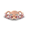Load image into Gallery viewer, infinity-twist-diamond-semi-mount-engagement-ring-with-pink-sapphire-in-rose-gold-FD11157SMRGSADRPIANGLE3-NL-RG