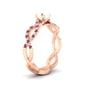 Load image into Gallery viewer, infinity-twist-diamond-semi-mount-engagement-ring-with-pink-sapphire-in-rose-gold-FD11157SMRGSADRPIANGLE3-NL-RG