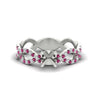 Load image into Gallery viewer, infinity-twist-diamond-semi-mount-engagement-ring-with-pink-sapphire-in-white-gold-FD11157SMRGSADRPIANGLE3-NL-WG