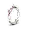 Load image into Gallery viewer, infinity-twist-diamond-semi-mount-engagement-ring-with-pink-sapphire-in-white-gold-FD11157SMRGSADRPIANGLE3-NL-WG