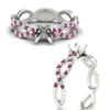 Load image into Gallery viewer, infinity-twist-diamond-semi-mount-engagement-ring-with-pink-sapphire-in-white-gold-FD11157SMRGSADRPIANGLE3-NL-WG