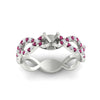 Load image into Gallery viewer, infinity-twist-diamond-semi-mount-engagement-ring-with-pink-sapphire-in-white-gold-FD11157SMRGSADRPIANGLE3-NL-WG