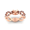 Load image into Gallery viewer, infinity-twist-diamond-semi-mount-engagement-ring-with-ruby-in-rose-gold-FD11157SMRGRUDRANGLE3-NL-RG